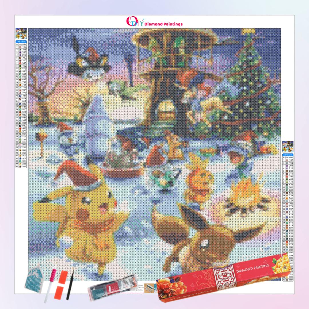 Pokemons Christmas Party Diamond Painting