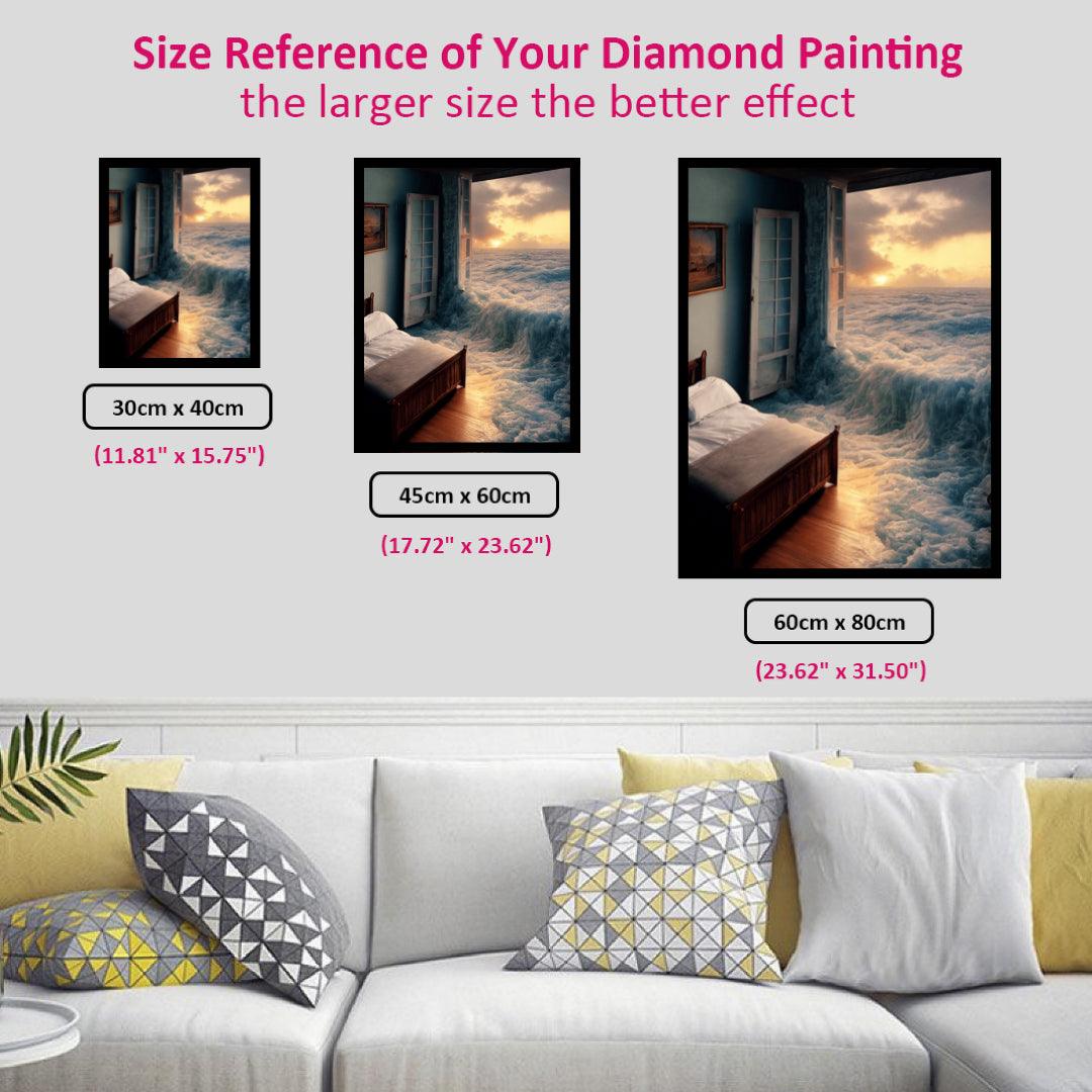 Bedroom Melting into the Ocean Diamond Painting