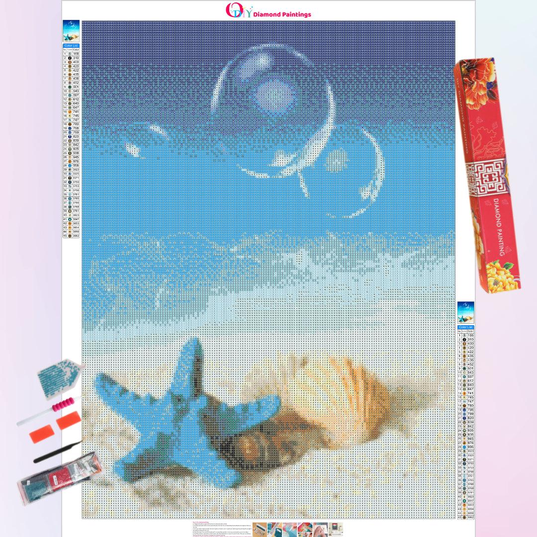 Starfish Shell & Blue Sea Diamond Painting