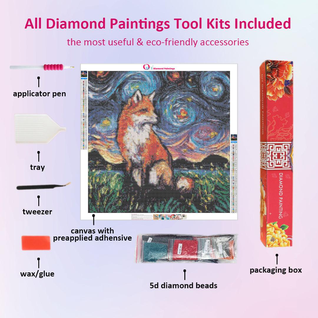 Fox in the Starry Night Diamond Painting