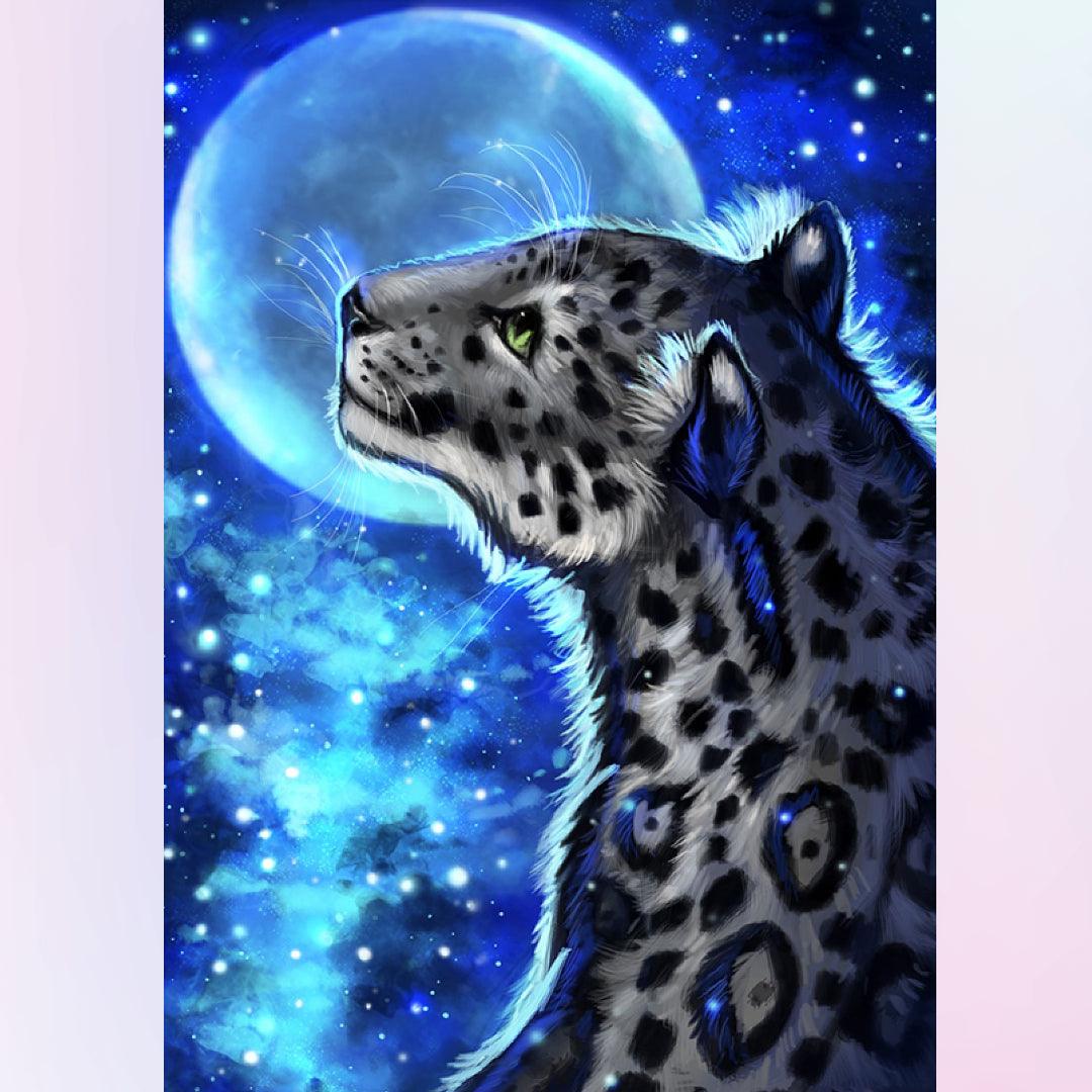 Leopard Enjoying Moonlight Diamond Painting