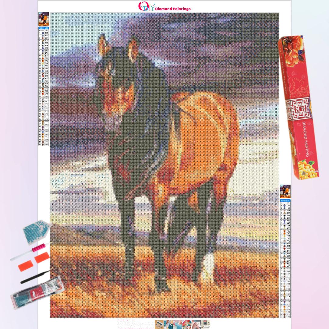 A Lone Horse Diamond Painting