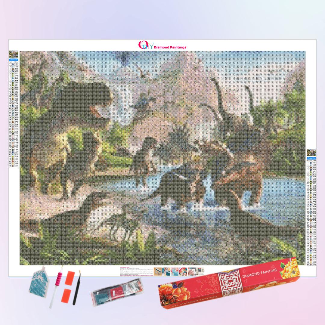 Dinosaur on the River Diamond Painting