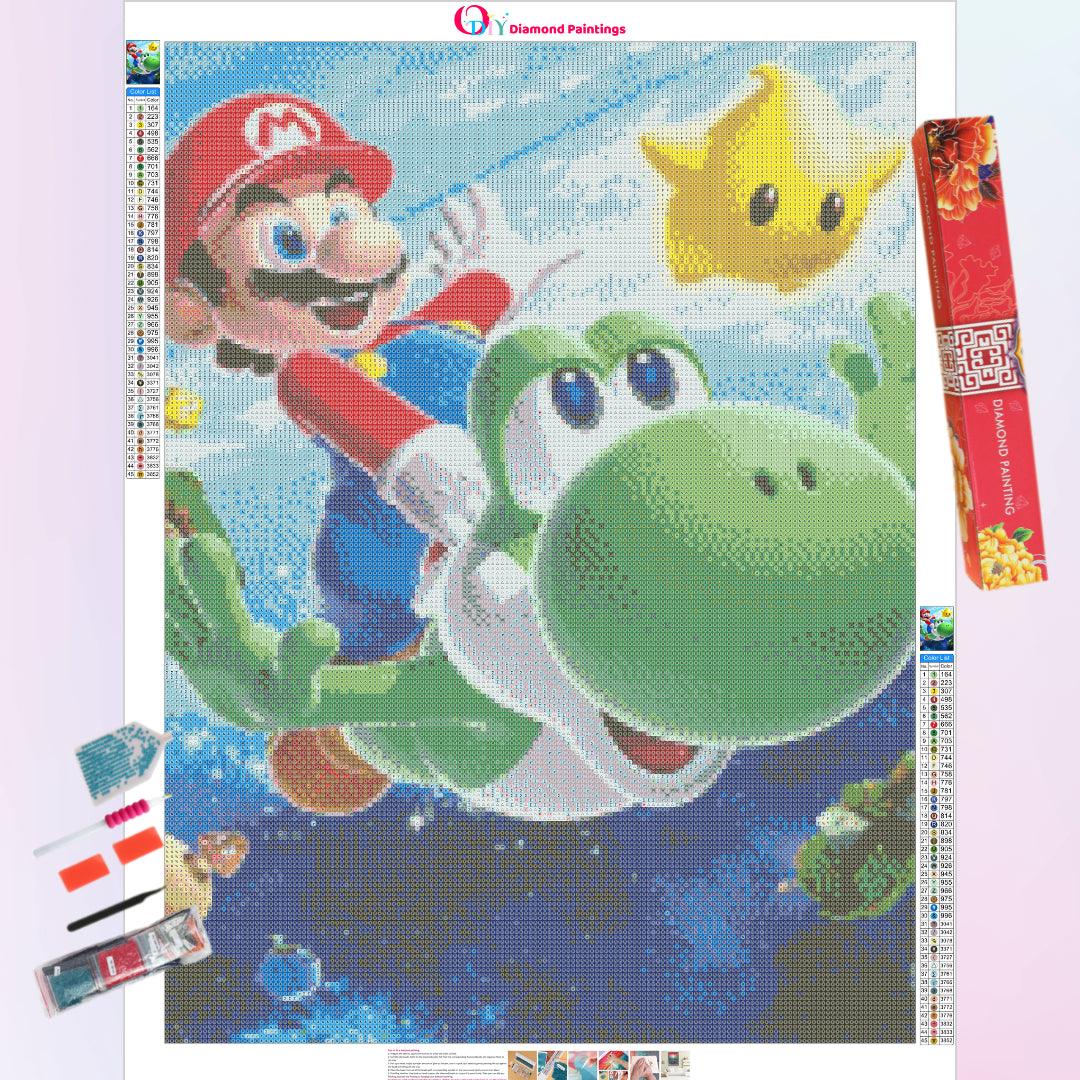 Mario Flying in the Sky Diamond Painting