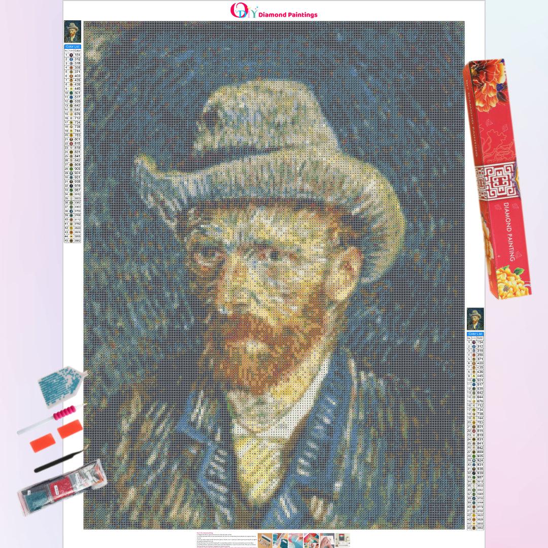 Van Gogh Self Portrait with A Grey Felt Hat Diamond Painting
