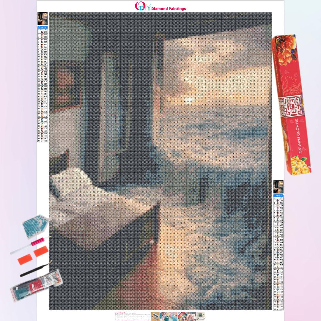 Bedroom Melting into the Ocean Diamond Painting