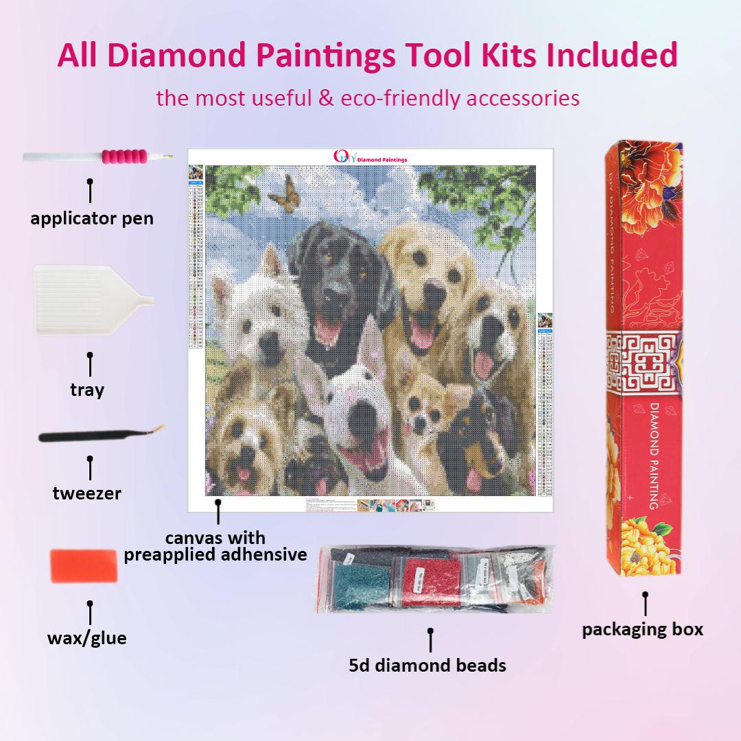 Dogs Group Diamond Painting