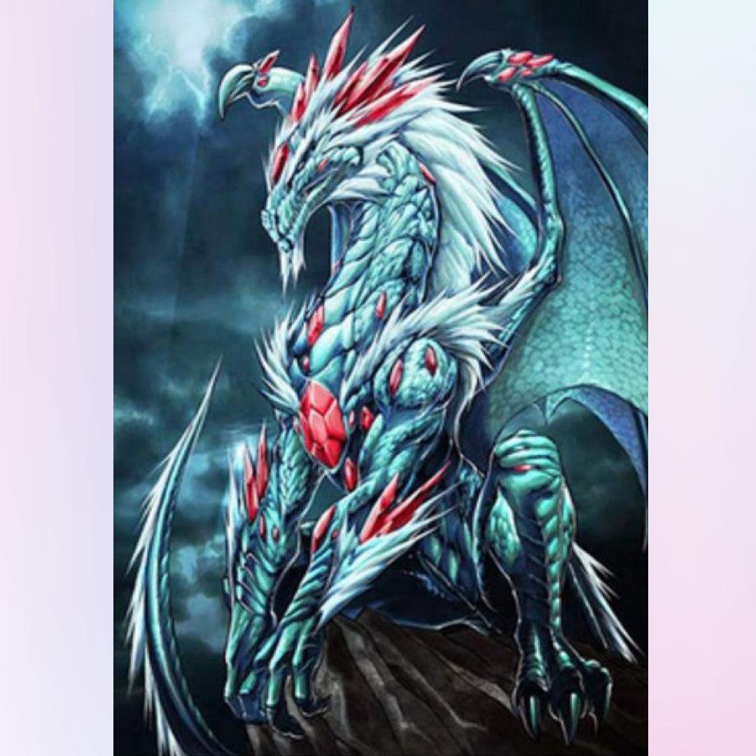 Dragon with Red Diamonds Diamond Painting