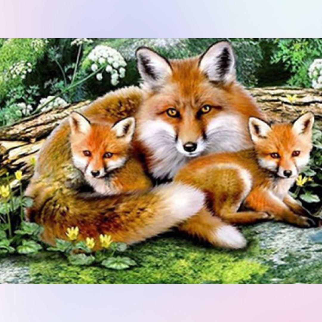 Fox Family of Three Diamond Painting