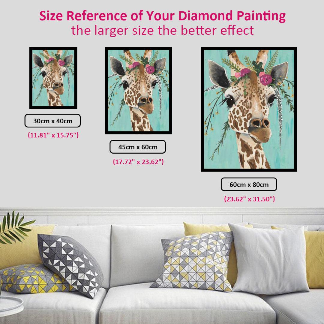 Gentle Giraffe Lady Diamond Painting