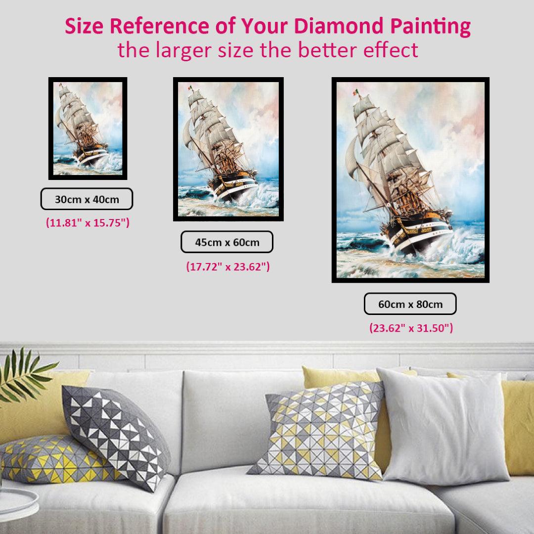 Rough Sailing at Sea Diamond Painting