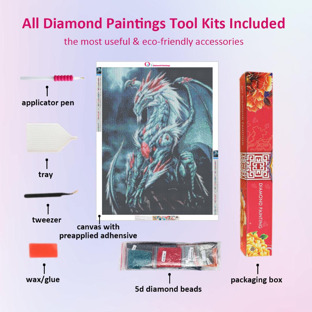 Dragon with Red Diamonds Diamond Painting