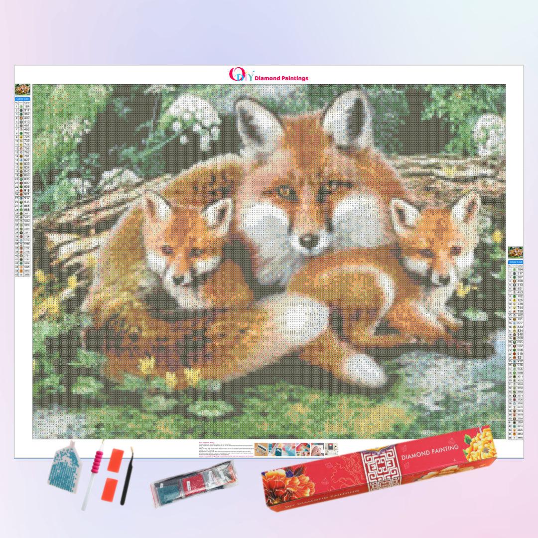 Fox Family of Three Diamond Painting