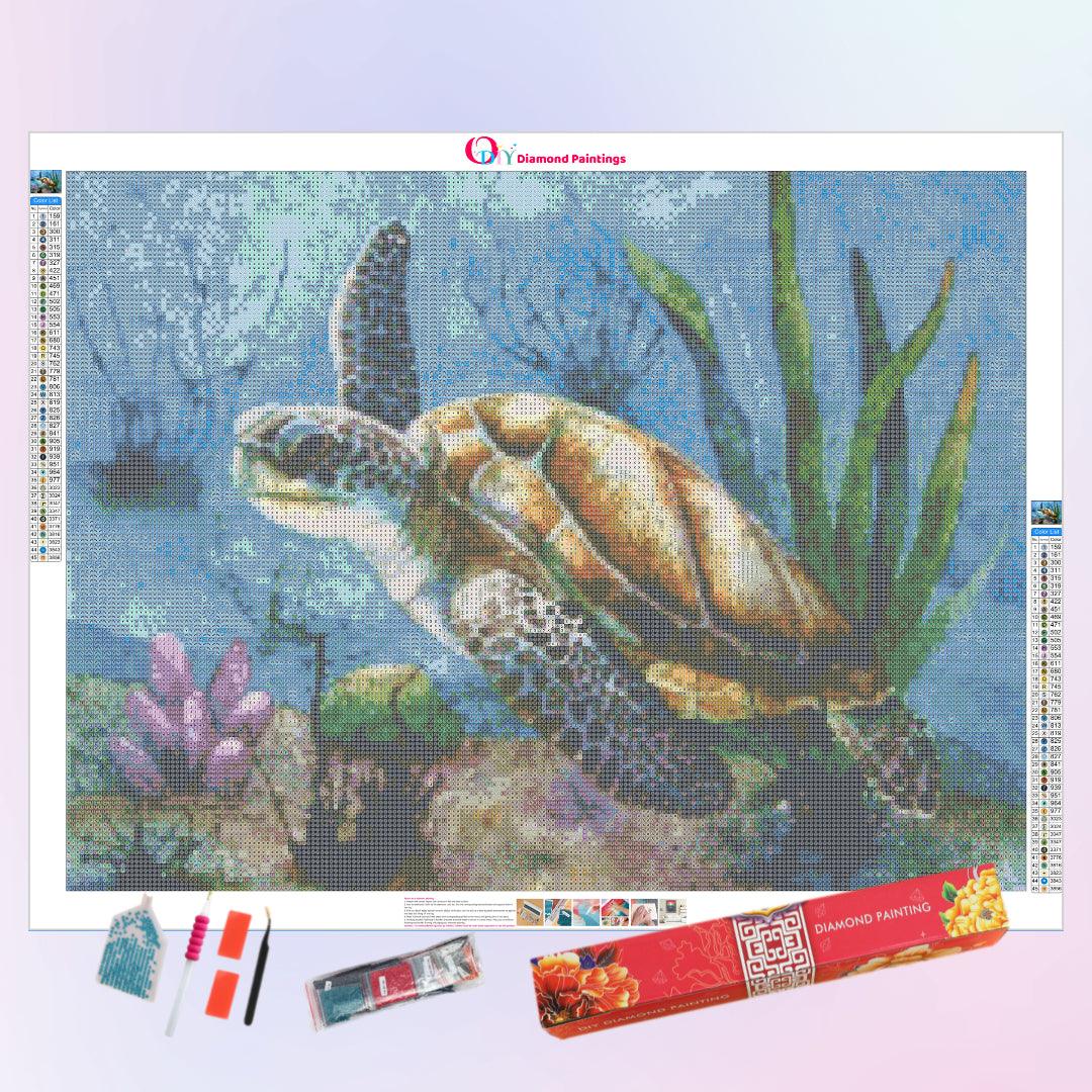 Turtle in the Deep Sea Diamond Painting