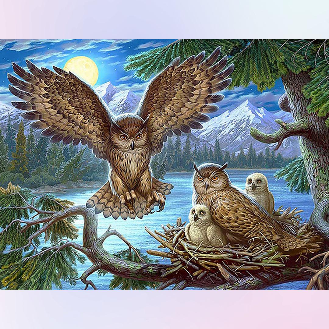 Owl Family Diamond Painting