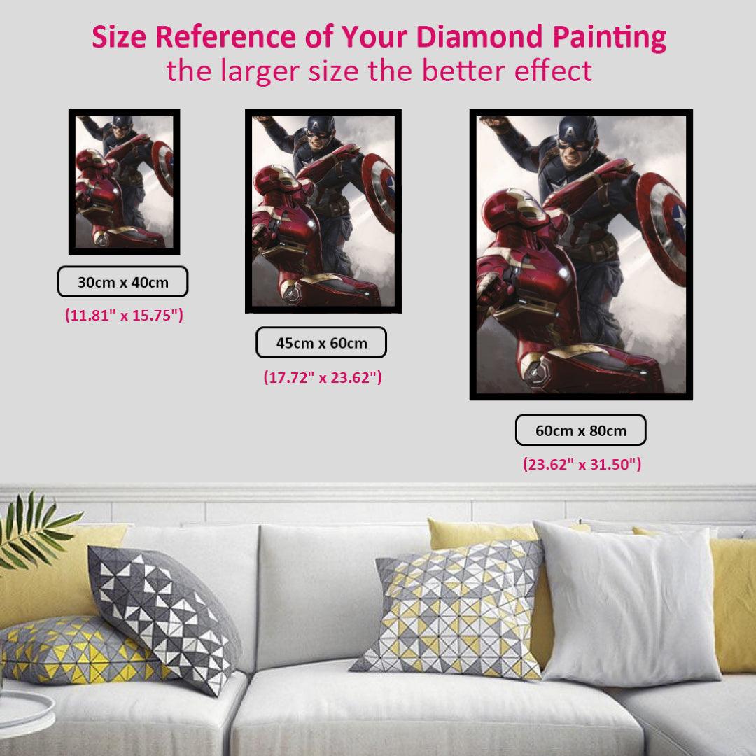 The Avengers Iron Man vs Captain America Diamond Painting