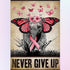 Elephant Never Give Up Diamond Painting