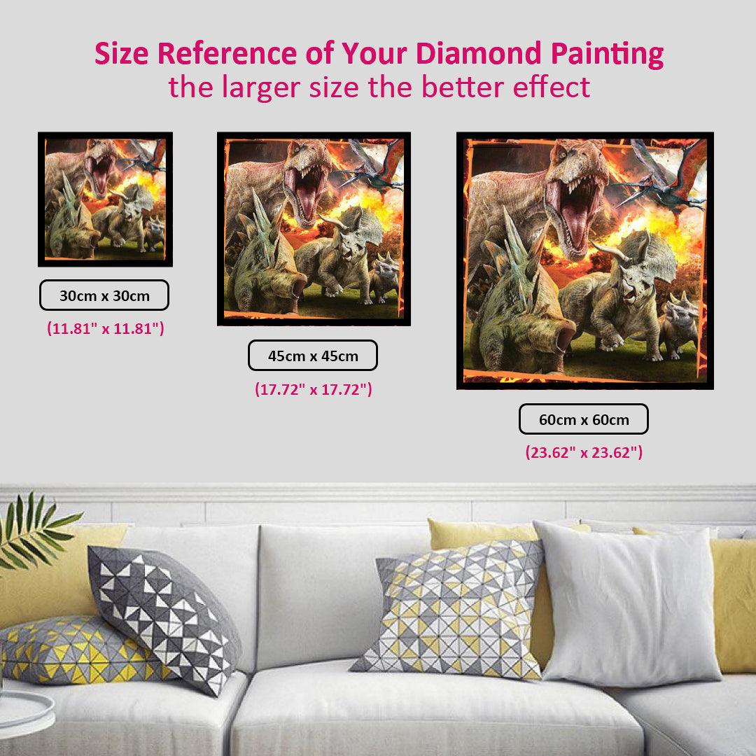 Dinosaur World Volcanic Eruption Diamond Painting