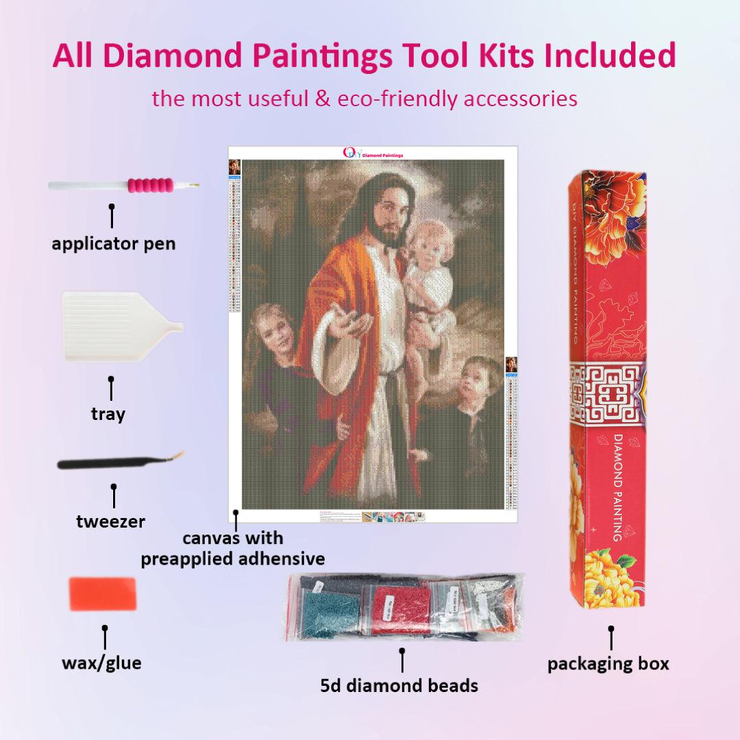 Jesus Plays with Children Diamond Painting