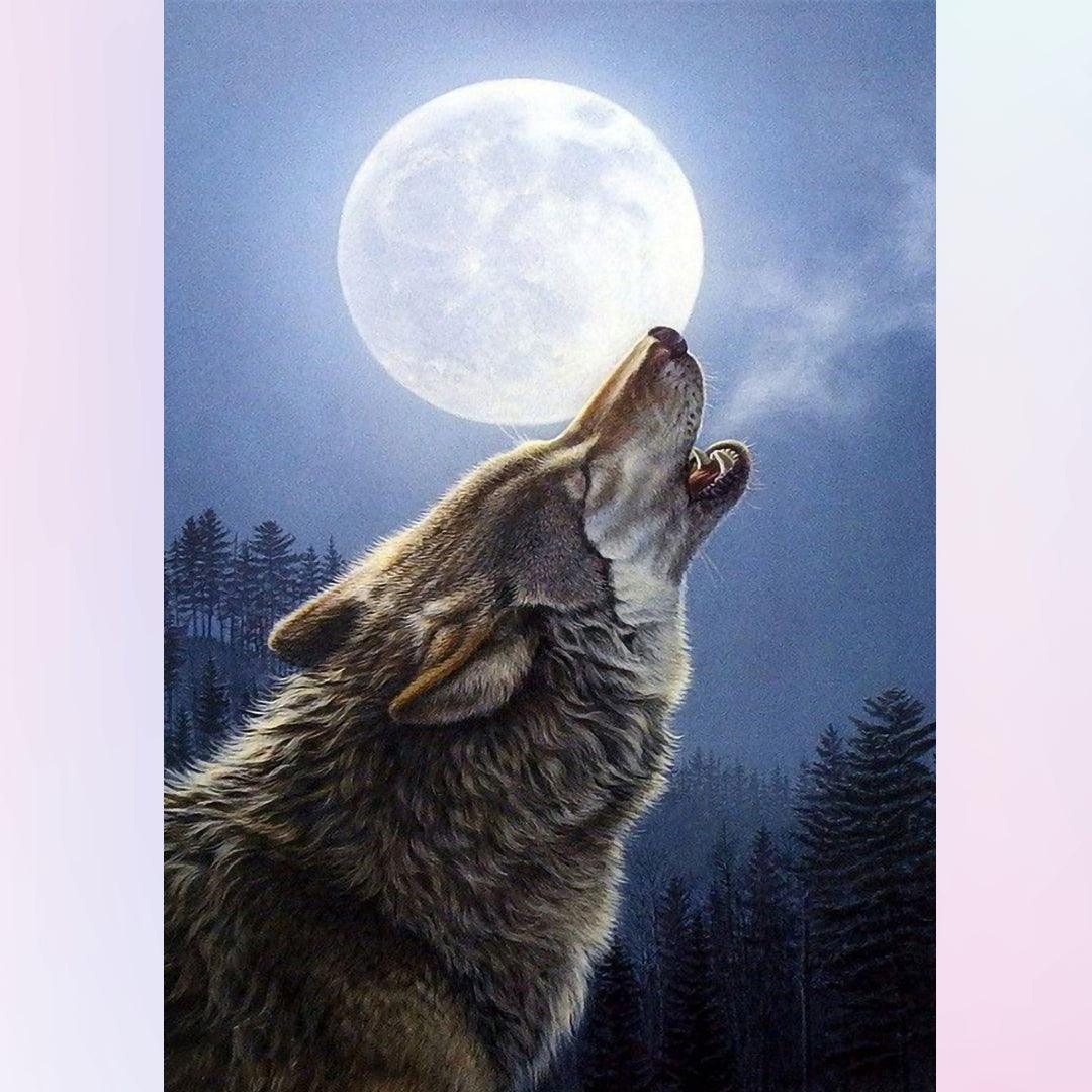 Wolf Howl Diamond Painting