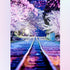 An Old Railway Full of Sakura Diamond Painting