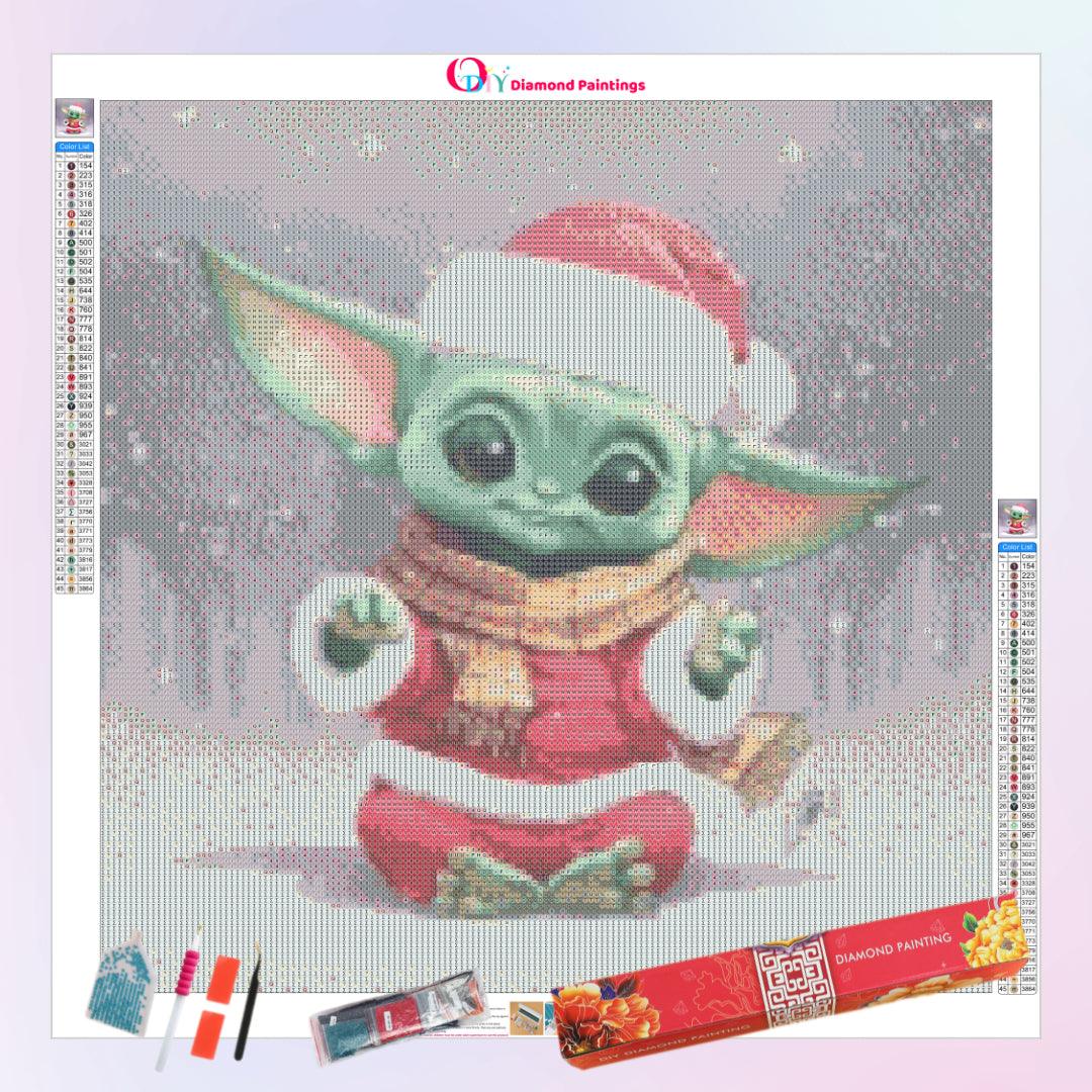 Baby Yoda in Christmas Dressed Diamond Painting