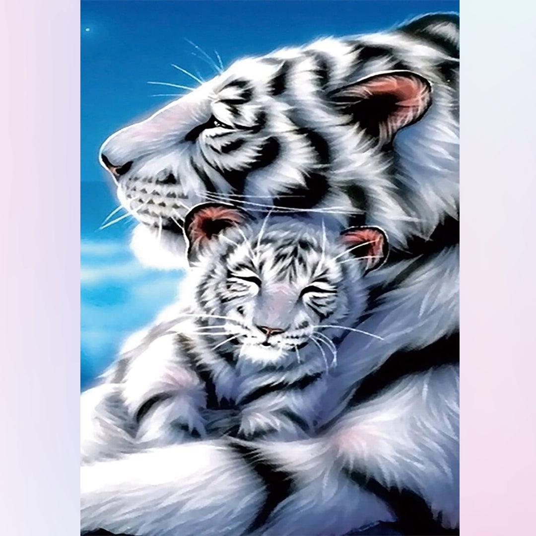 Serene Tiger Father and Son Diamond Painting