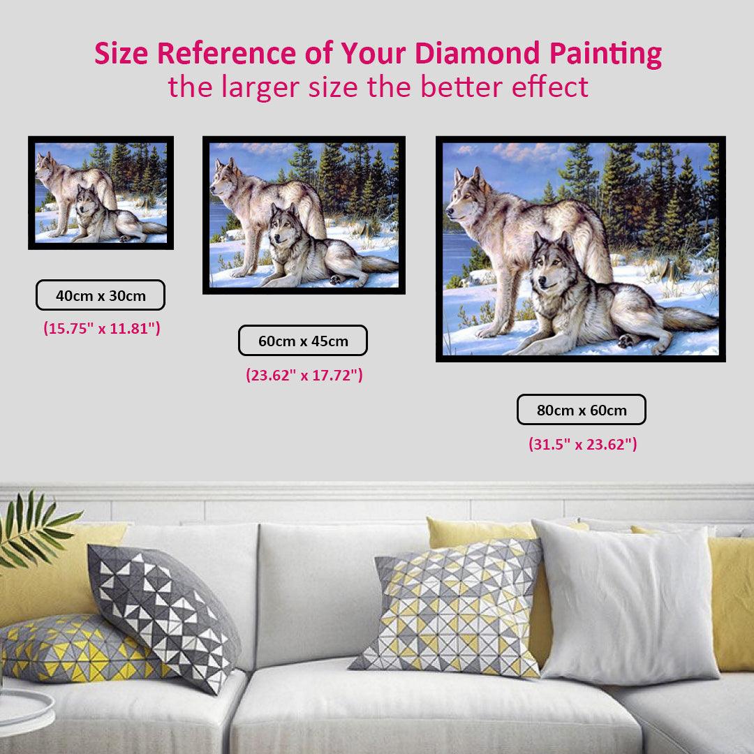 Wolf Enjoy the Winter Sunshine Diamond Painting