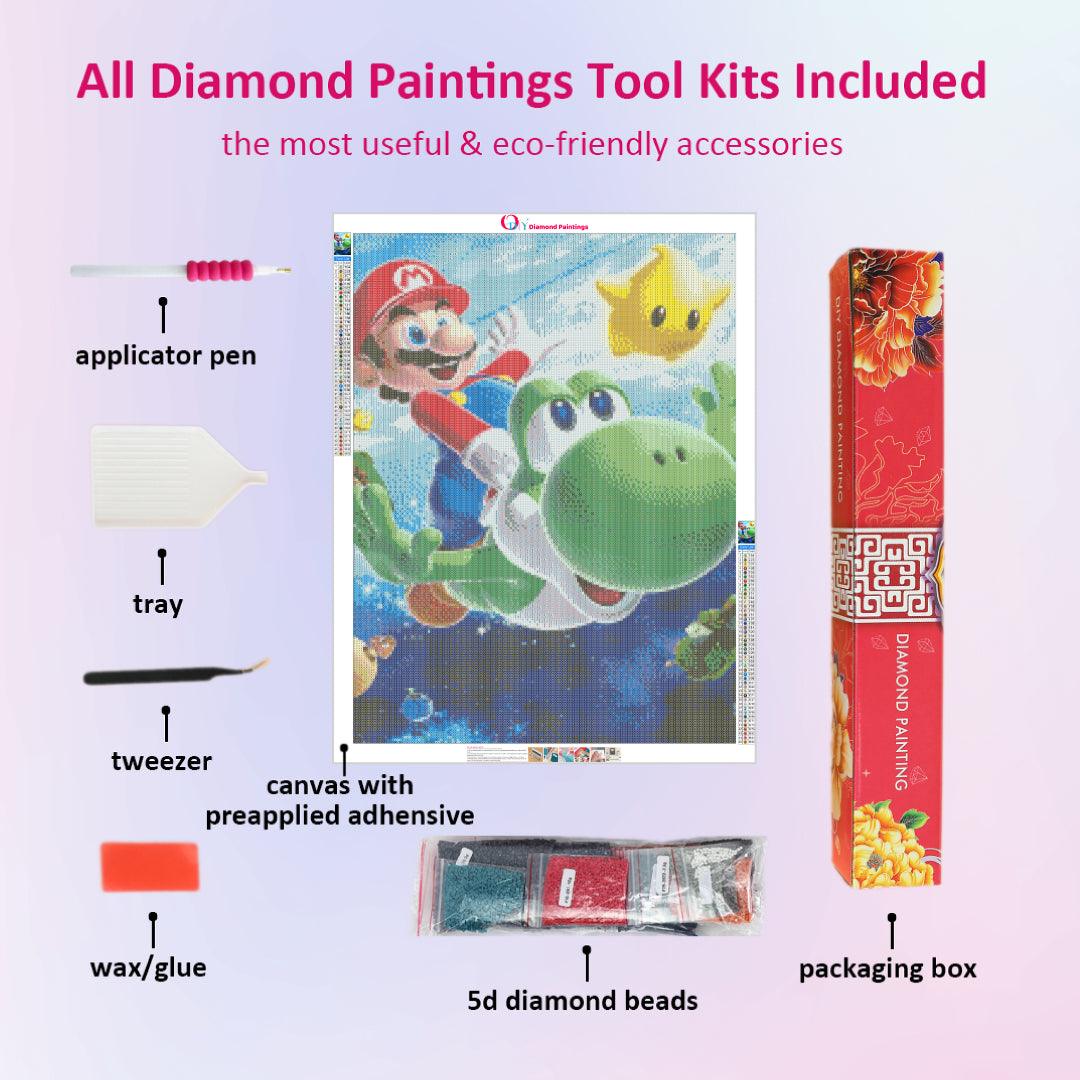 Mario Flying in the Sky Diamond Painting