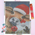 Cow with Christmas Hat Diamond Painting