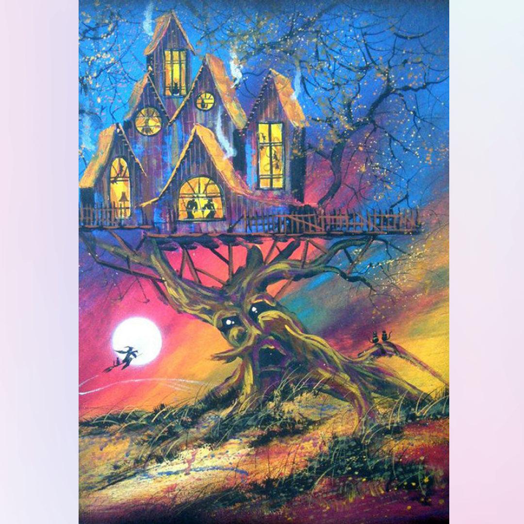 Witches House on The Magical Tree Diamond Painting