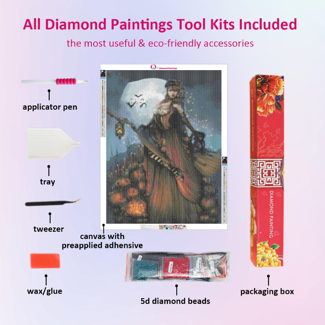Red Witch Diamond Painting