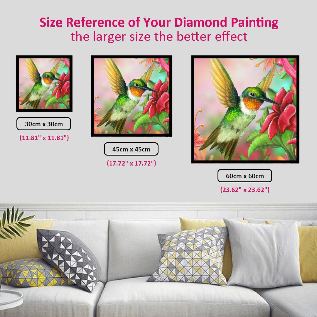 Hummingbird Sucking the Nectar Diamond Painting