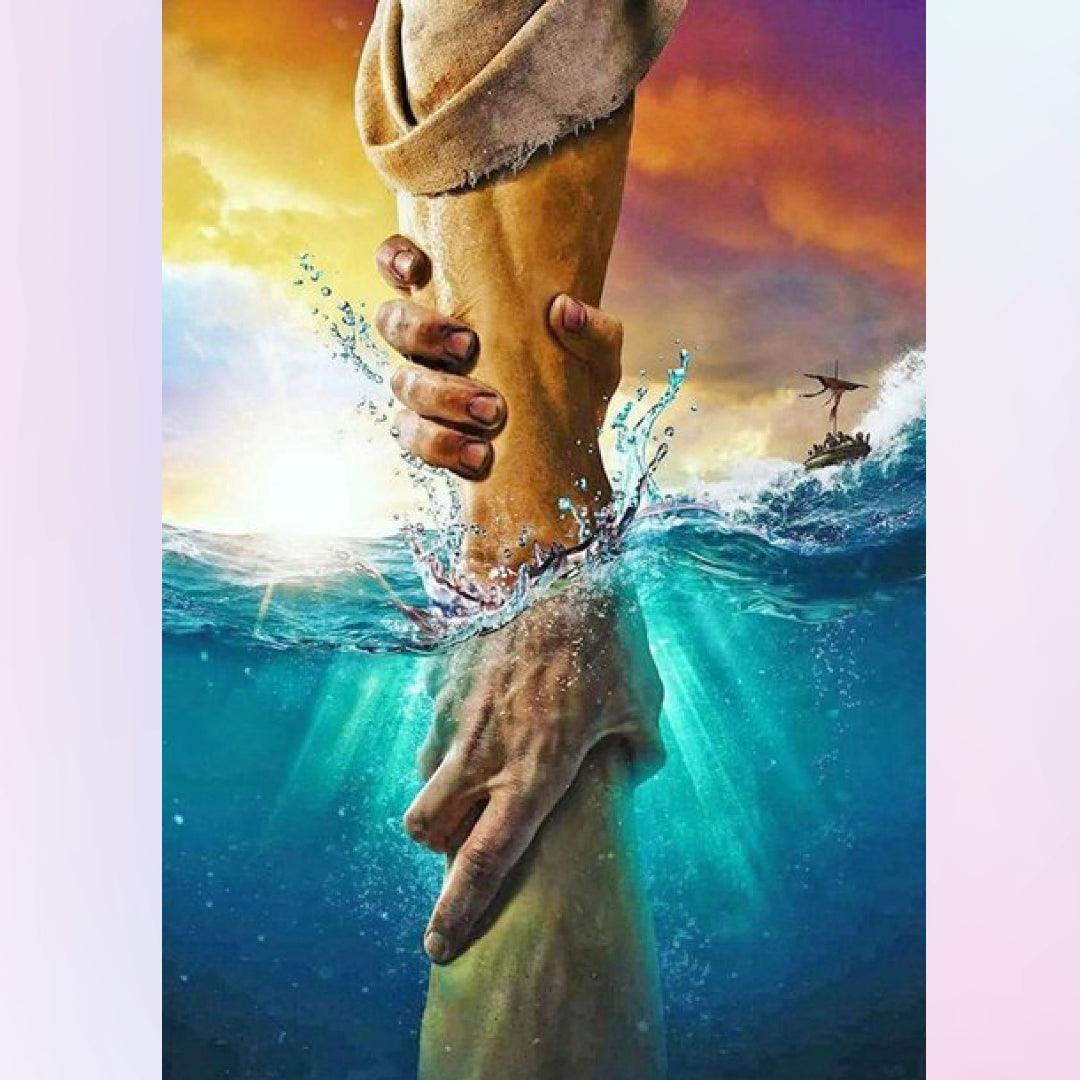 Redeeming Hands of God Jesus Diamond Painting
