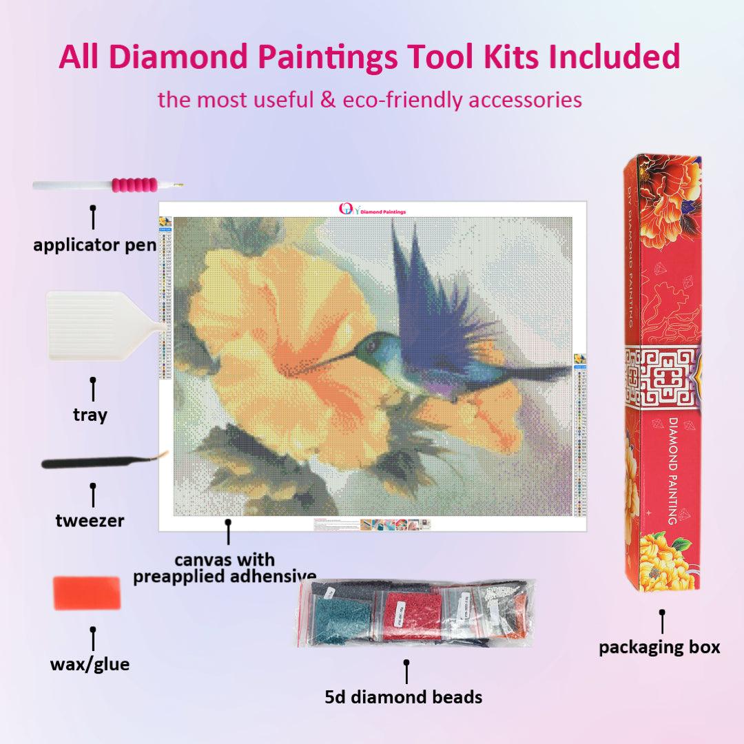 Hummingbirds Collect Honey Diamond Painting