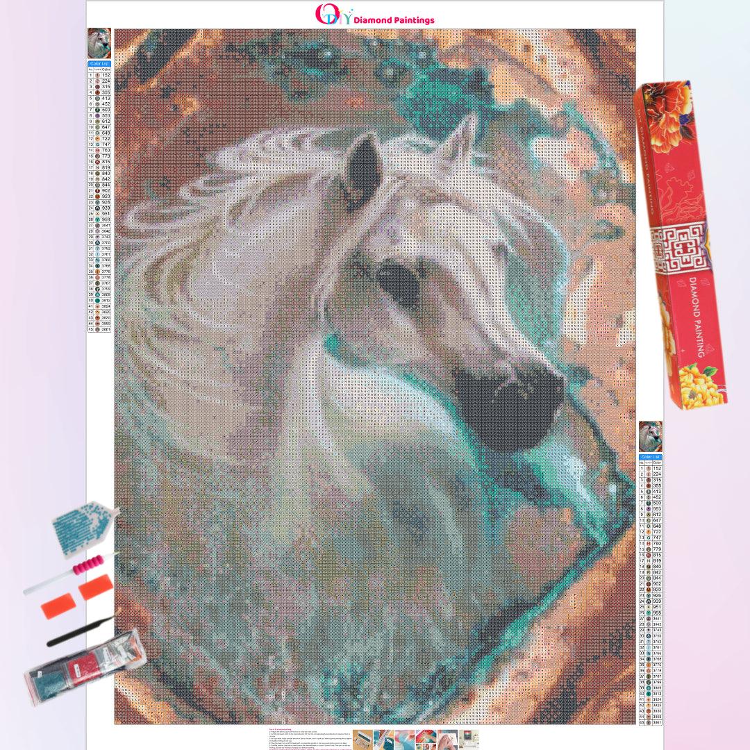 White Dragon Horse Diamond Painting