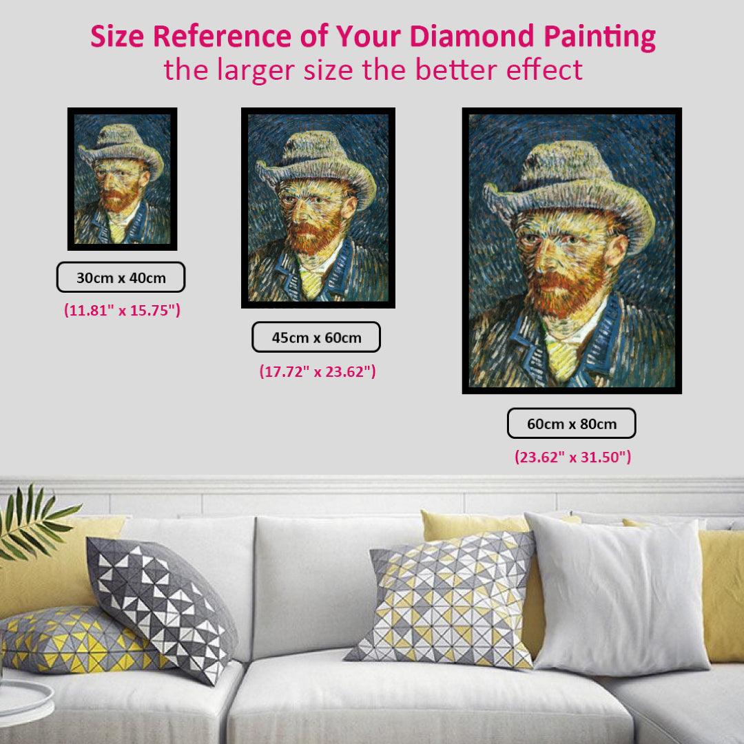 Van Gogh Self Portrait with A Grey Felt Hat Diamond Painting