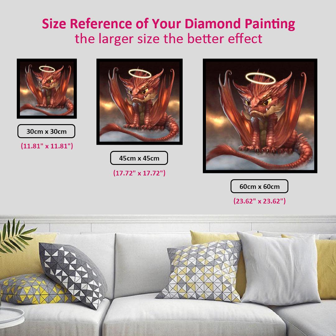 Red Dragon with Halo Diamond Painting
