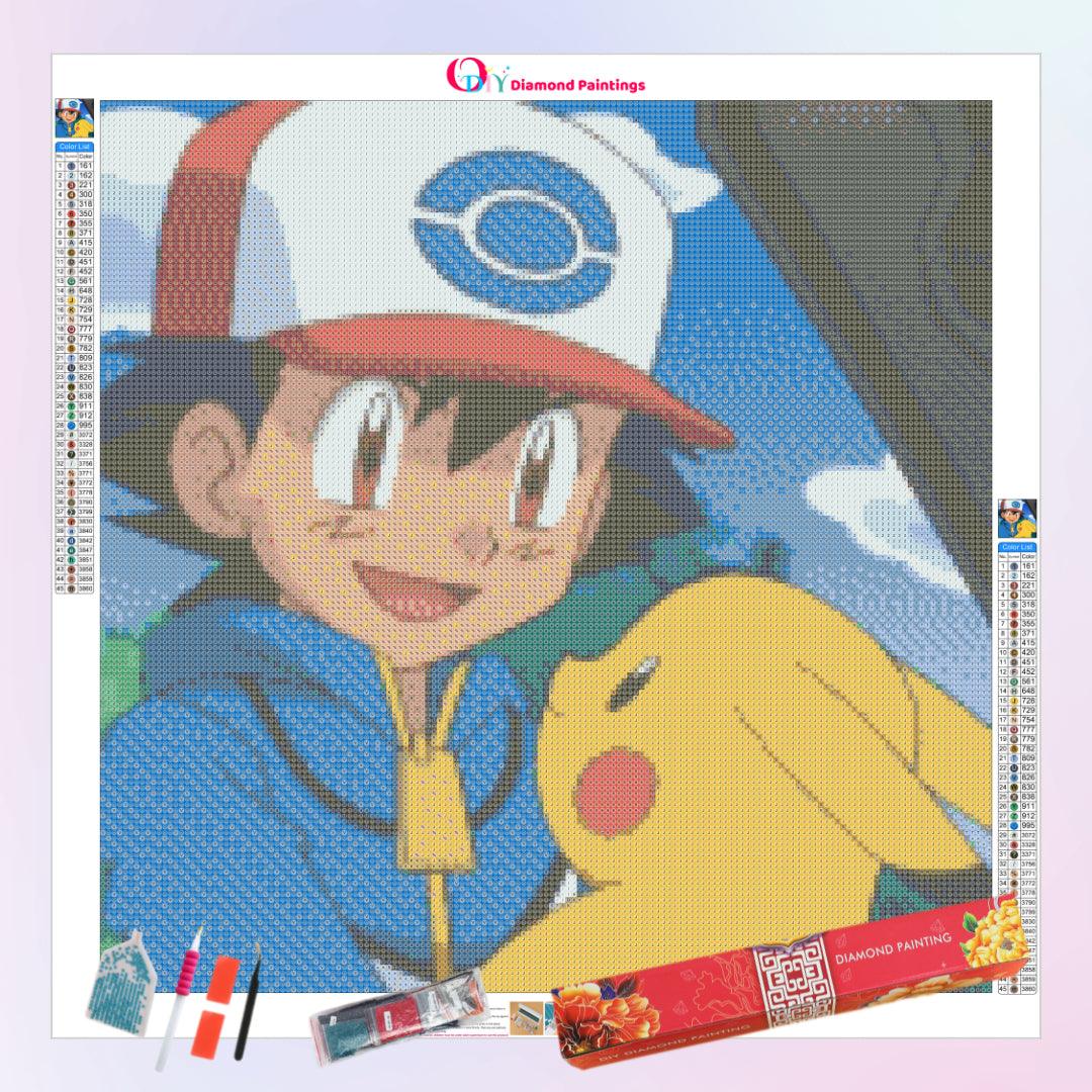 Ash and Pikachu Diamond Painting