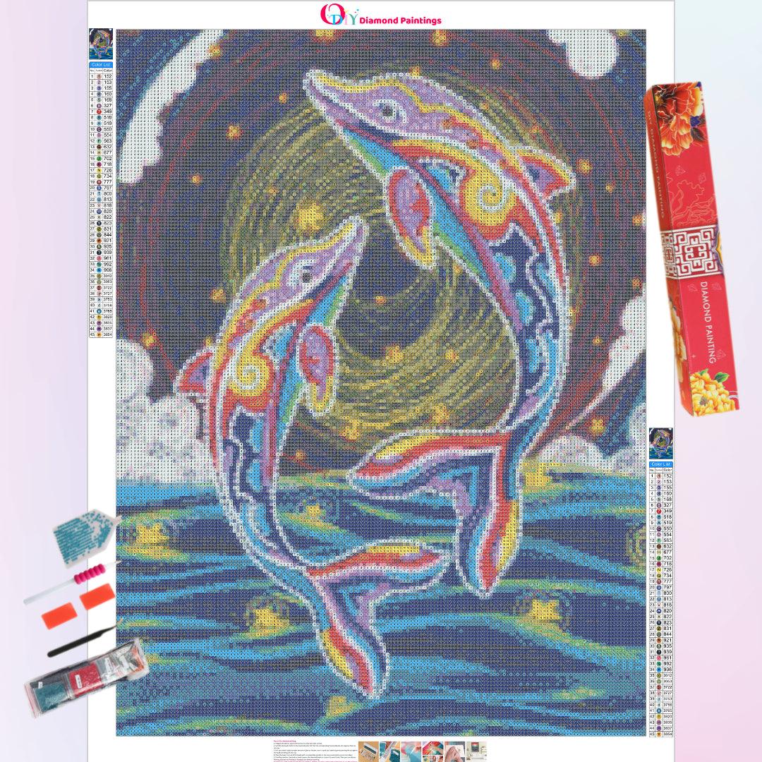 Colorful Dolphin Diamond Painting