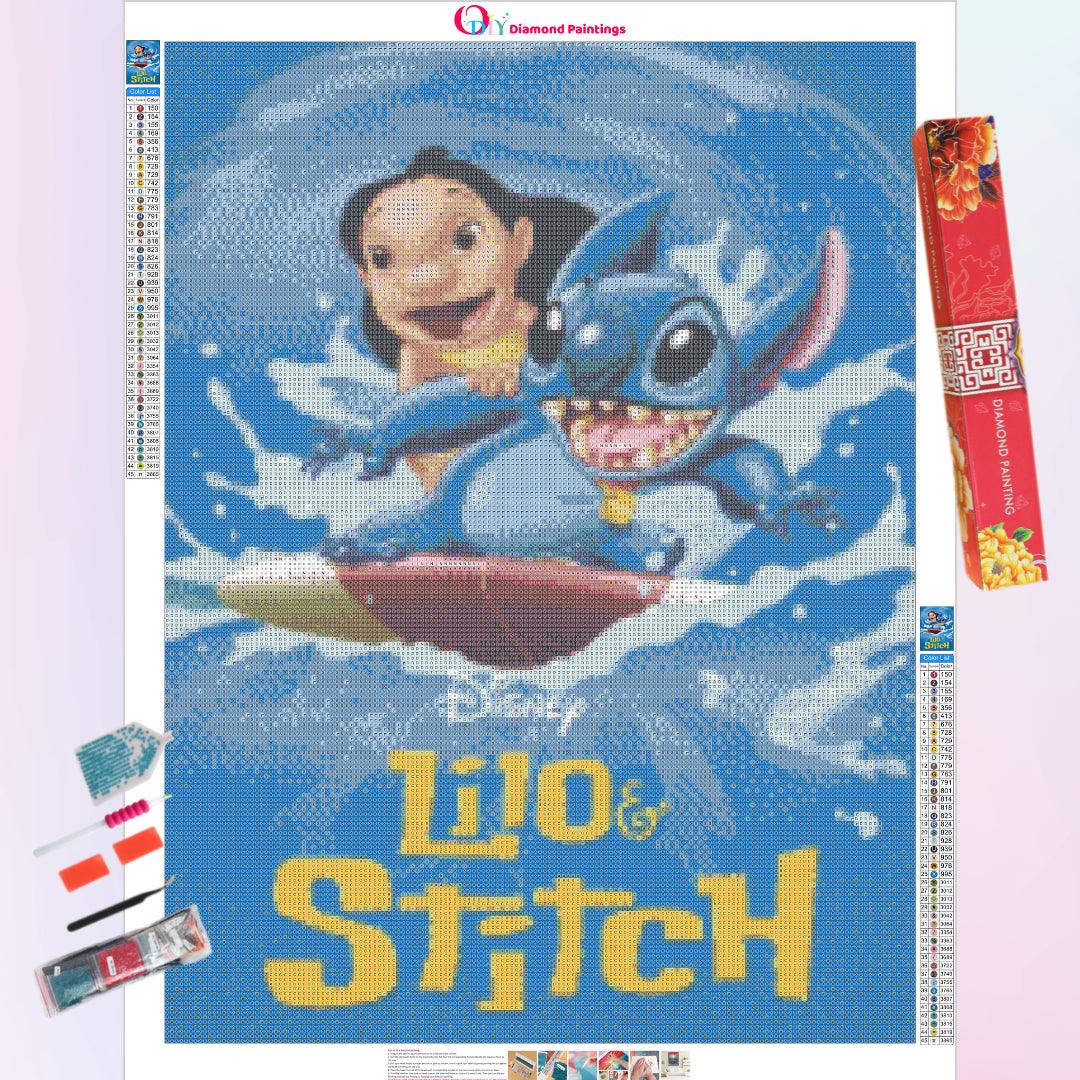 Lilo & Stitch Surfing Diamond Painting Kits 20% Off Today – DIY