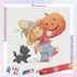 Little Girl Carrying Pumpkin Home Diamond Painting