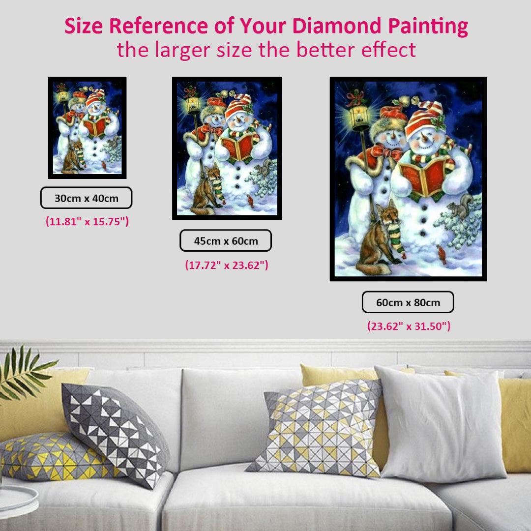 Snowman Reading Story for Little Friends Diamond Painting