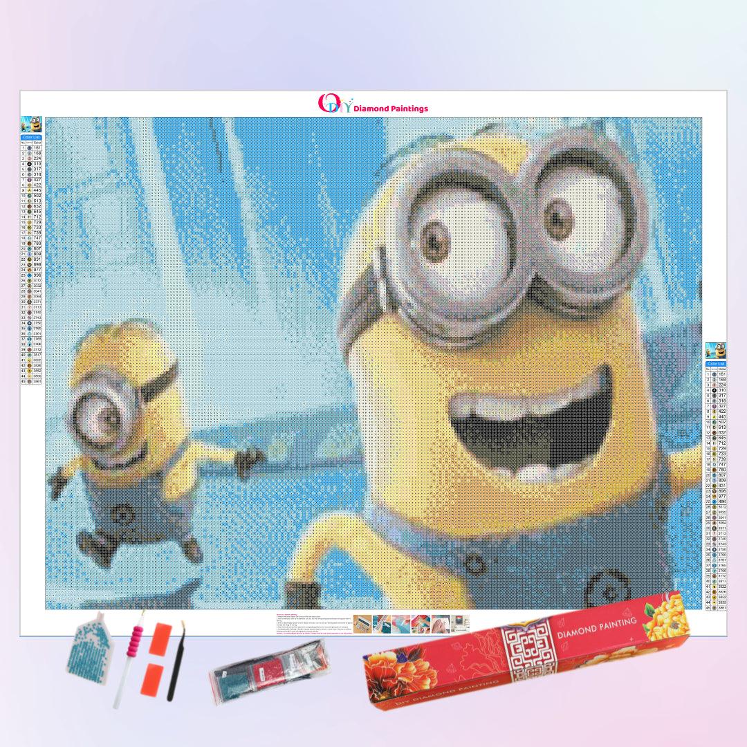 Minions Happy Chasing Diamond Painting