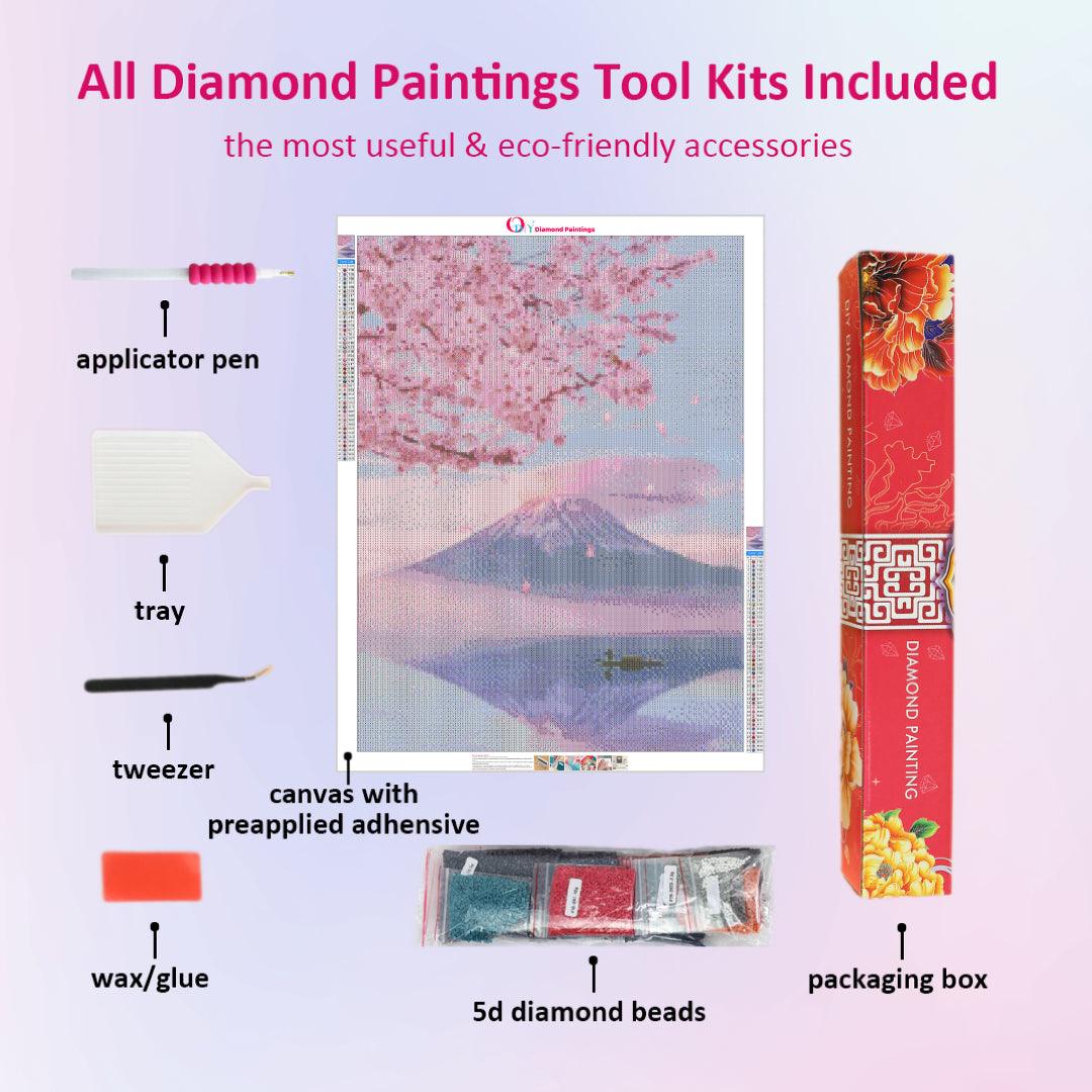 Pink Mount Fuji Diamond Painting