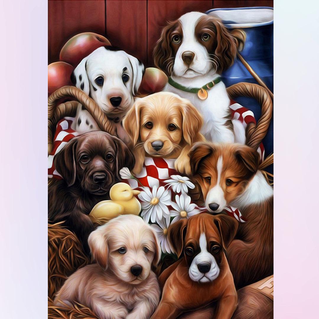 Dogs Group Photo Diamond Painting