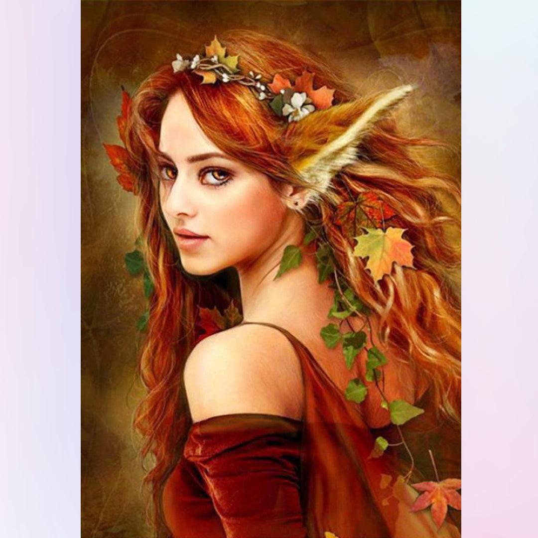 Red Maple Fairy Diamond Painting