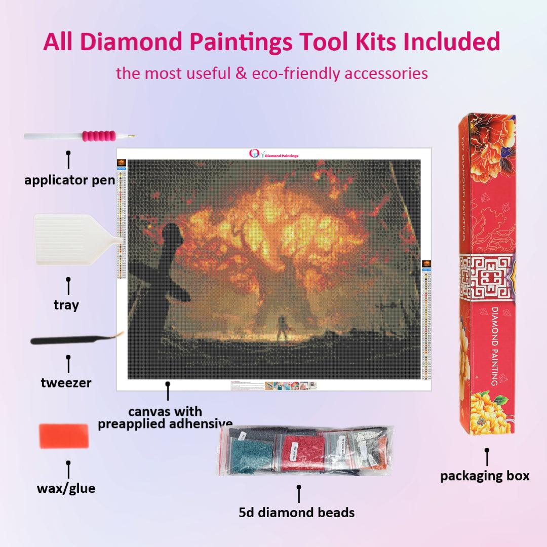 Teldrassil Tree Fire Diamond Painting