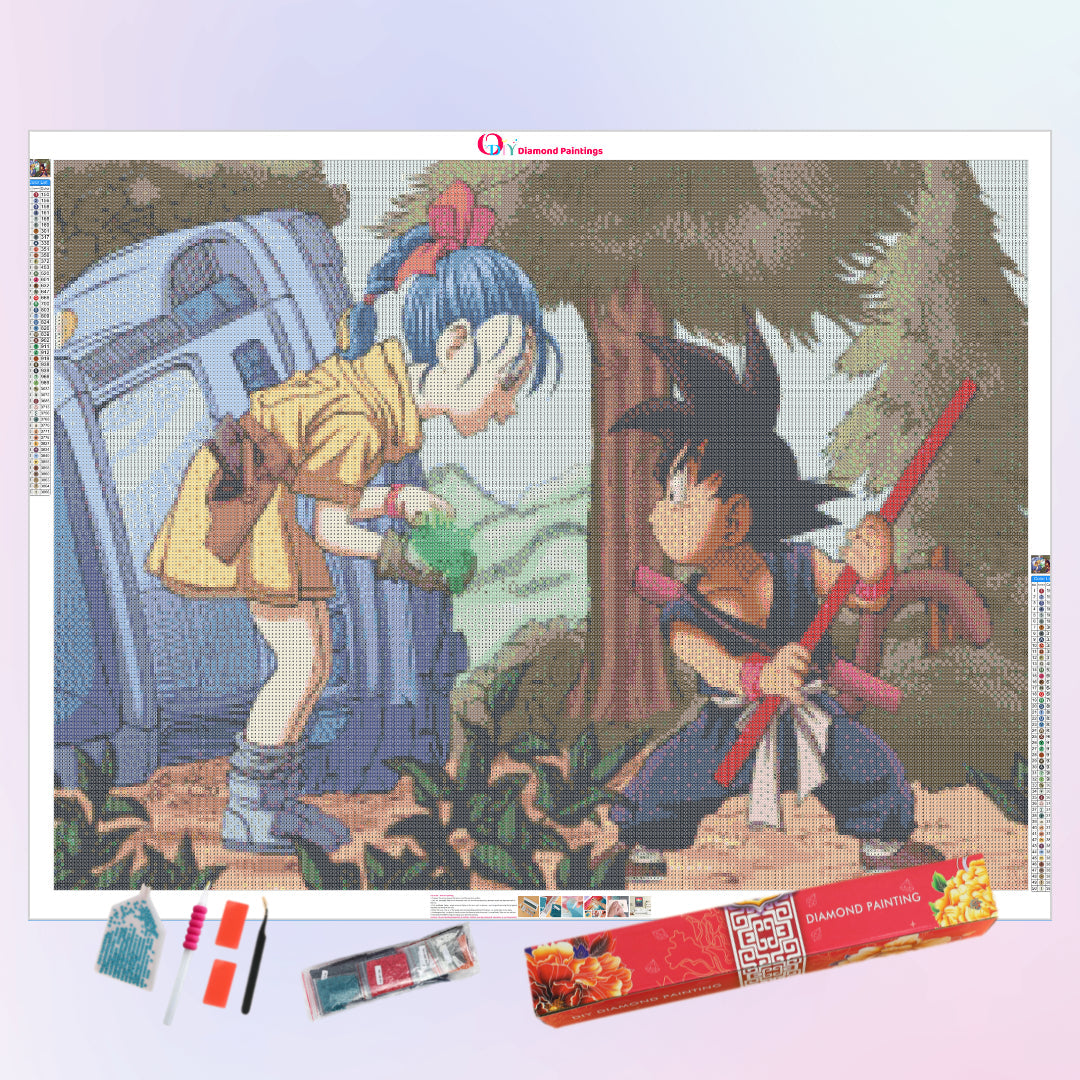 goku-and-bulma-first-encounter-diamond-painting-art