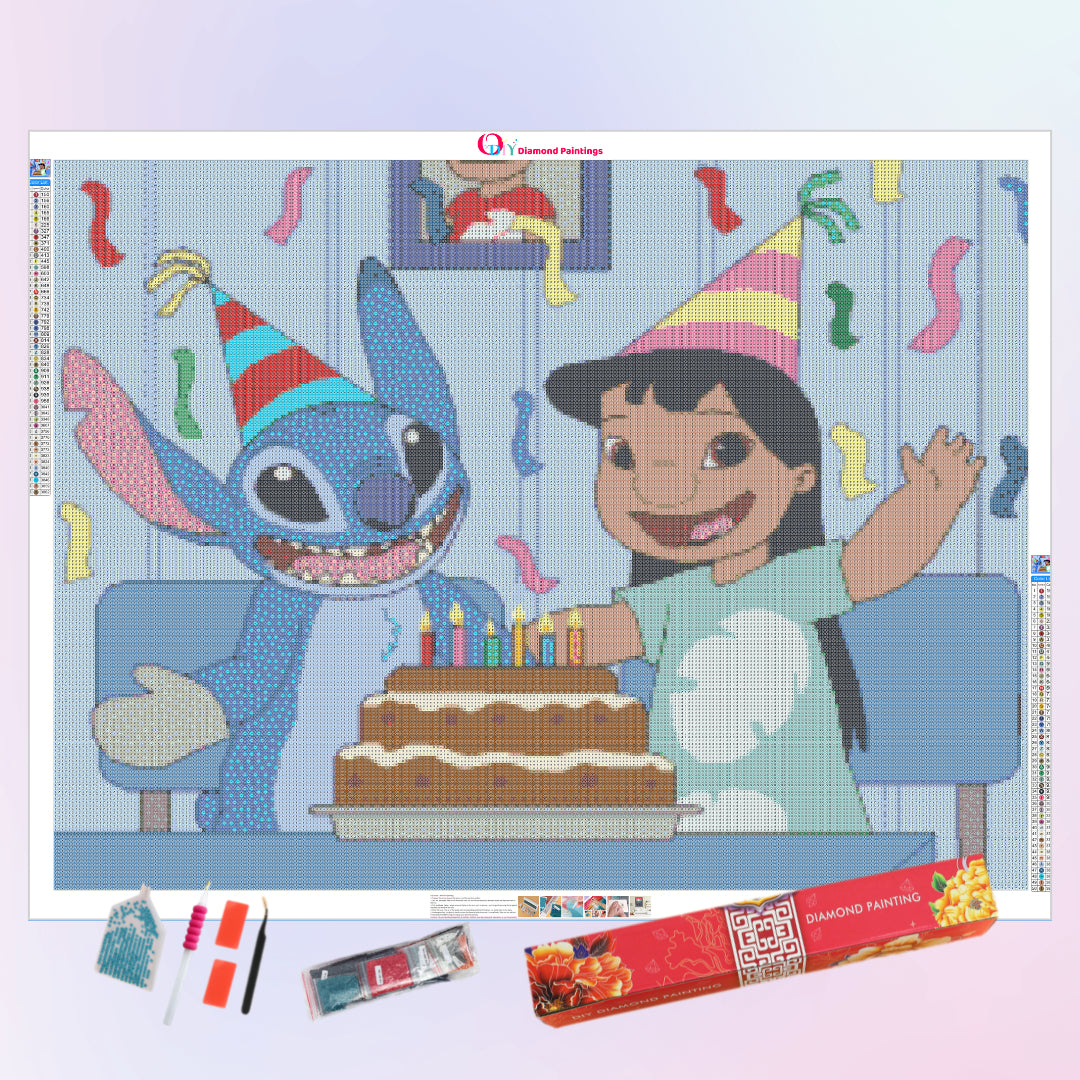Happy Lilo Stitch - Diamond Painting Kit – Stiylo